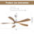 Whisper 52" 5 ABS Blade Propeller Classic Ceiling Fan with LED Lights and Remote Control-650897666