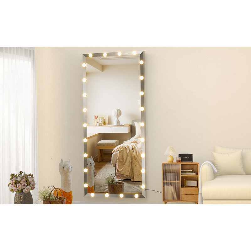 Hollywood Full Length Mirror with Lights Oversized Full Body Vanity Mirror with 3 Colour Modes Lighted Large Standing Floor Mirror for Dressing Room Bedroom Hotel Touch Control,