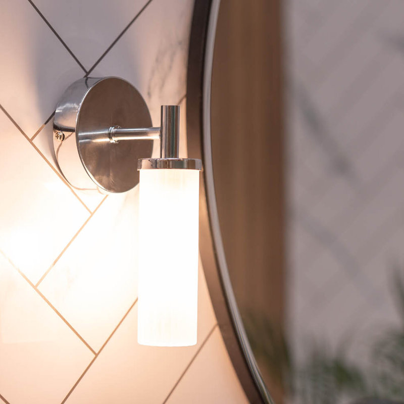 Adiell Glass Armed Sconce, Yes, Chrome