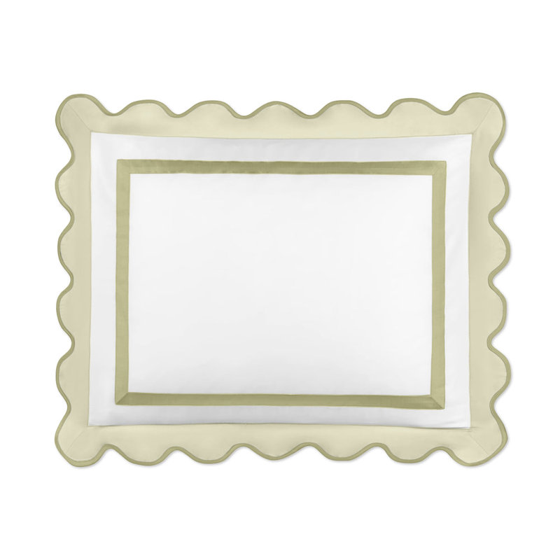Portofino 100% Cotton Sham, Ivory/Oyster/Candlelight, Standard