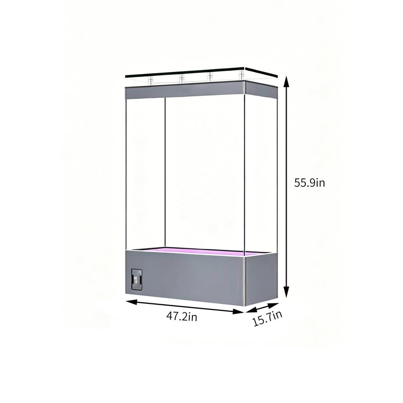 Gray Rectangular Glass Aquariums