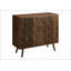 Commode Mid-Century avec armoire à 2 portes, tablette réglable, stratifié noyer foncé pour un rangement et un décor élégants
