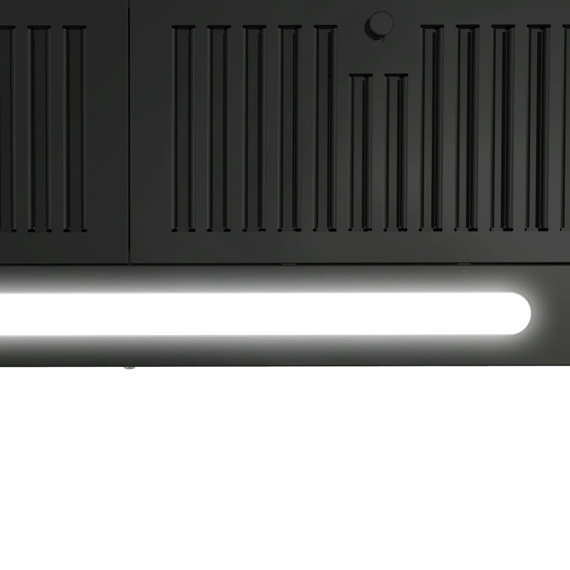 Hottes de cuisine convertibles 30 pouces avec filtre à charbon encastrable noir 319 CFM