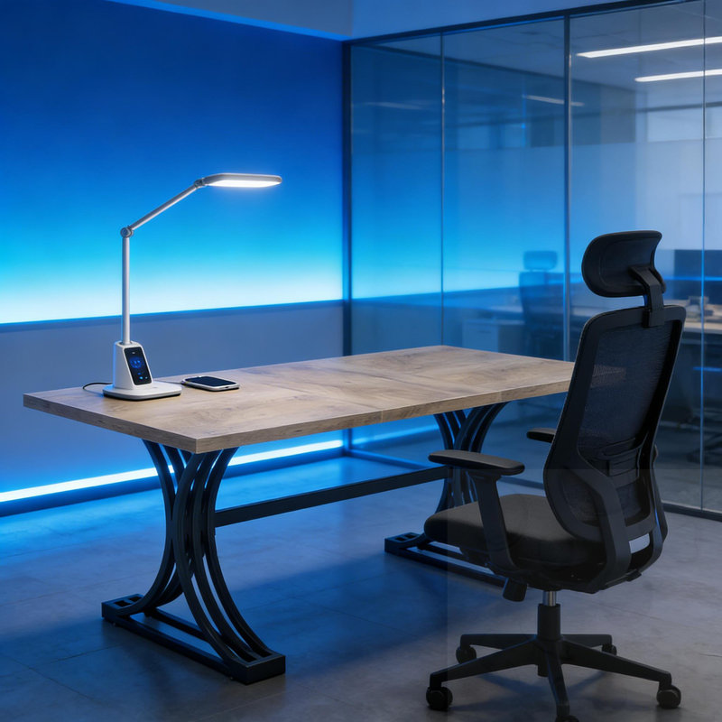 Bureau avec pattes en métal