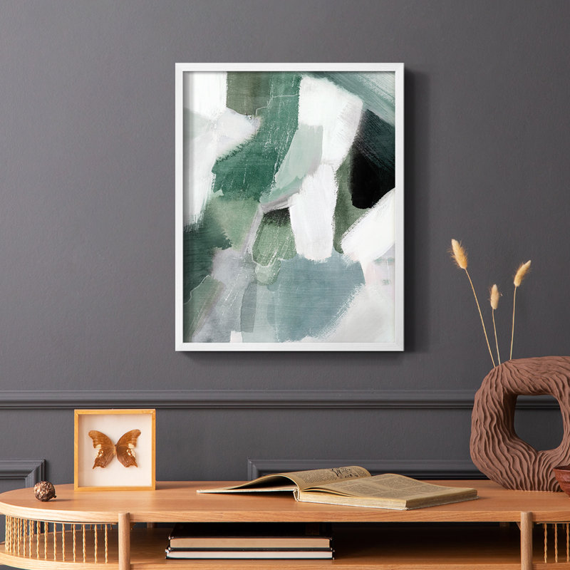 Turquoise Waters II Framed Print - Solid Wood, White Single Picture Framed, 10" H x 8" W