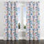Rideaux occultant Boho - rideau à œillets bleu botanique - 1 panneau-1691813565-1691813567