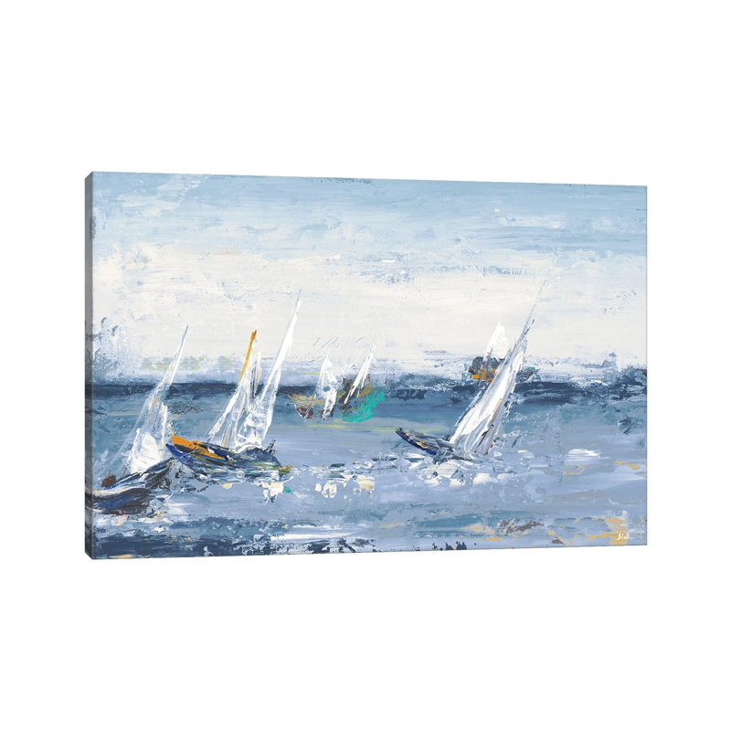 Blue Water Adventure by Patricia Pinto - Wrapped Canvas Painting, 101.6 cm H x 66.04 cm W x 3.175 cm D