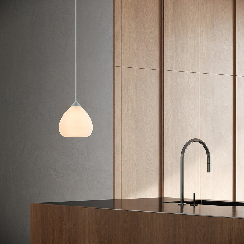 Gulp Pendant Light, 17.6" H x 9.45" W x 9.84" D, Snow, White