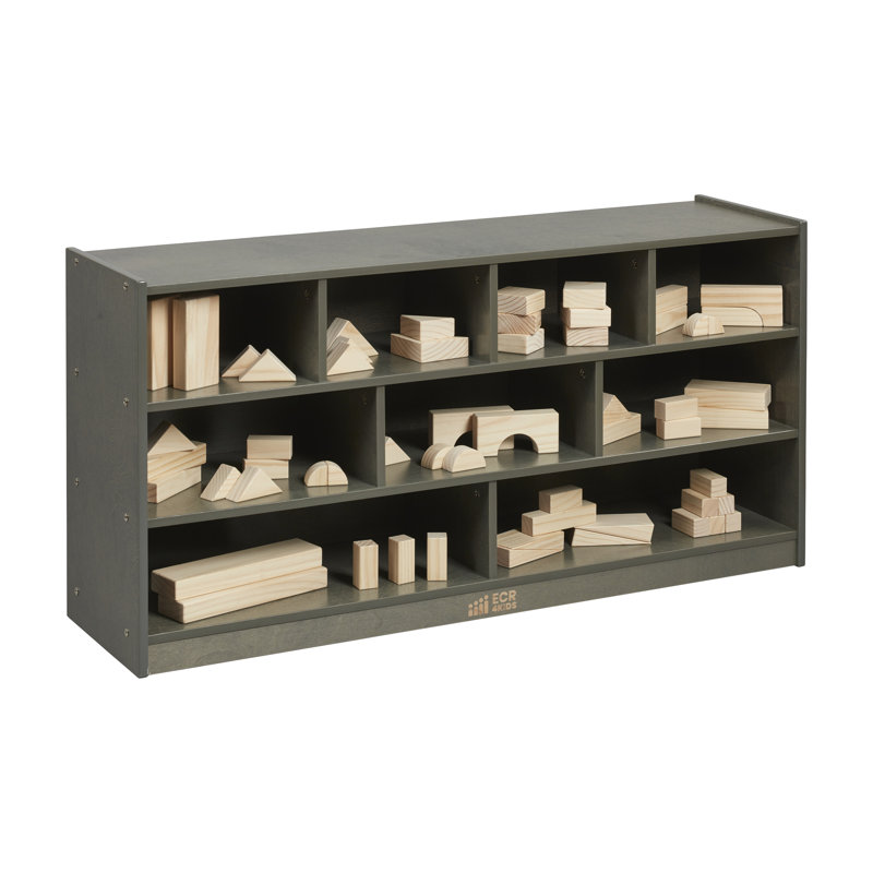 Large Grey Wash Mobile Block Storage Cart