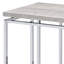 Console moderne avec cadre chromé et plateau en chêne naturel pour un mobilier de salon élégant