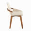 Chaise en tissu crème