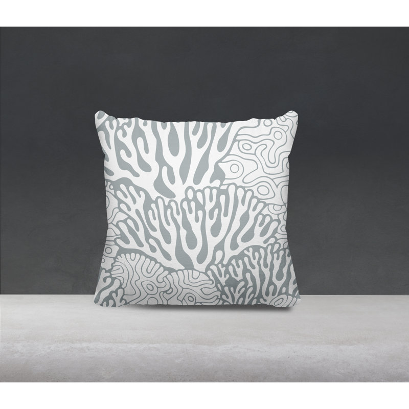 Barnon Outdoor Reversible Throw Pillow, Gray