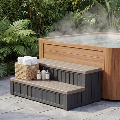 Plastics 36.6" Deluxe Storage Spa Step,Hot Tub Storage Steps