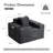 43" Compression Bean Bag Chair Faux Fur Upholstered Single Sofa With Pillows&Cup Holders&Side Pocket-1578607002