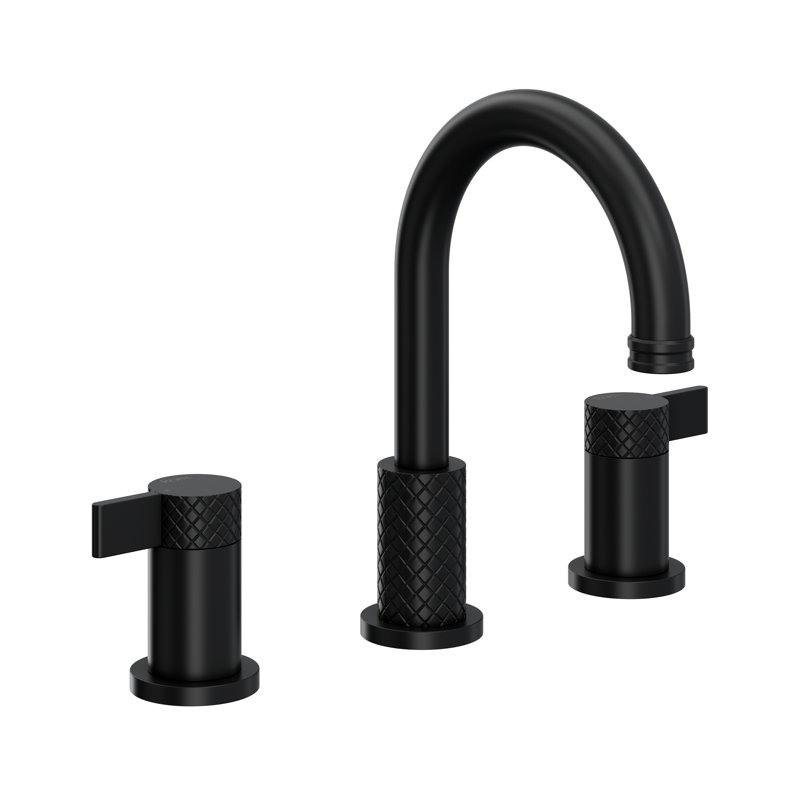 Tenerife Widespread Bathroom Faucet with Drain Assembly, Matte Black