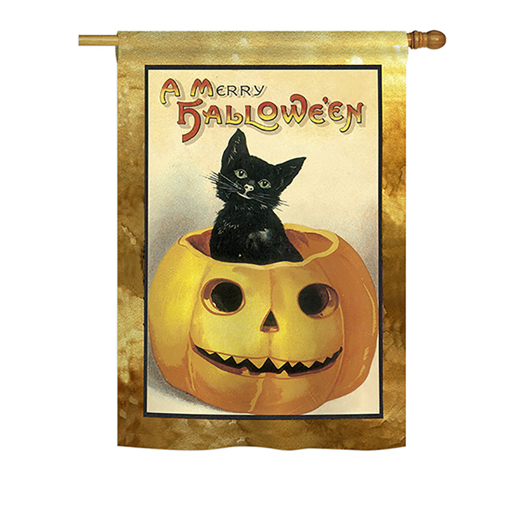 Arudz Double Sided 40'' H x 28'' W Polyester Halloween Garden Flag The Holiday Aisle® 