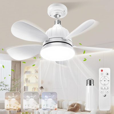 Petit ventilateur de plafond 18 pouces avec lumière et télécommande