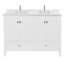 Meuble-lavabo double 49 po avec plateau en quartz Akshayan-977613513