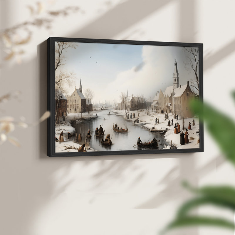 Art de Noël - CMXII - Reproduction encadrée - Restickable, H 22 po x l 28 po, Noir, noir, noir, noir