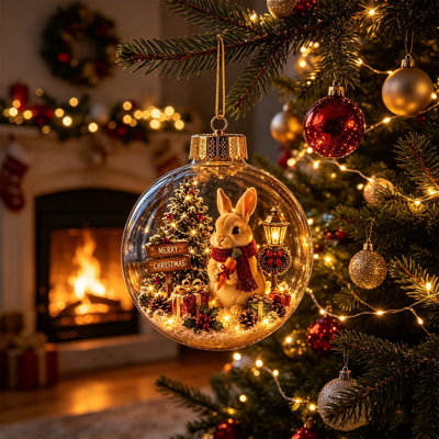 Magical Glass Christmas Ornaments Vintage Shiny Decor Retros Glows Nostalgic Festive Gift Featuring Crystal Tree with Bright Colorful Baubles Classic Sparkling Christmas Decor Gifts