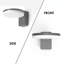 Amukta Black 11cm H Integrated LED Frosted Glass Outdoor Flush Mount