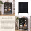 Vitrine lumineuse avec porte en verre trempé, pieds en métal, vitrine à DEL-875436569