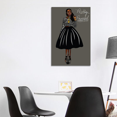 Pretty Powerful 1 Piece Wrapped Canvas Painting