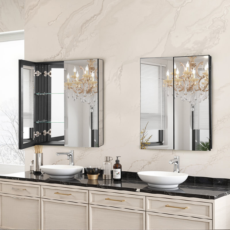 Pharmacie 24 "x 30" Miroir, H 30 po x l 26 po x P 5 po