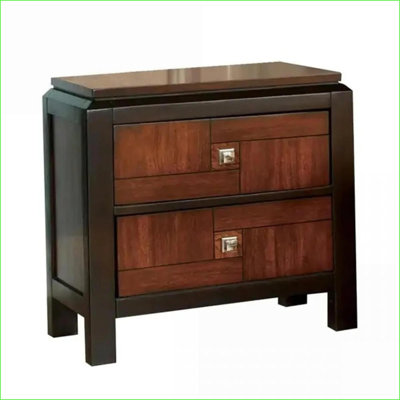 Table de chevet 2 tiroirs Acacia