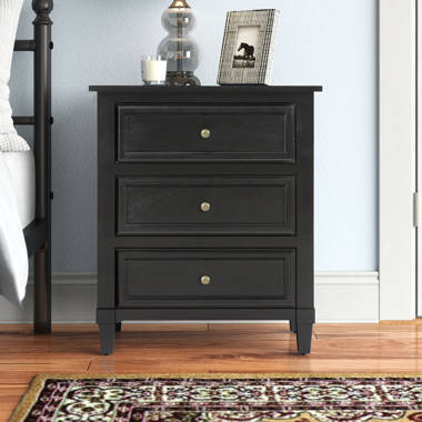 Glory Furniture Hammond 3 Drawer Nightstand in Teal Blue