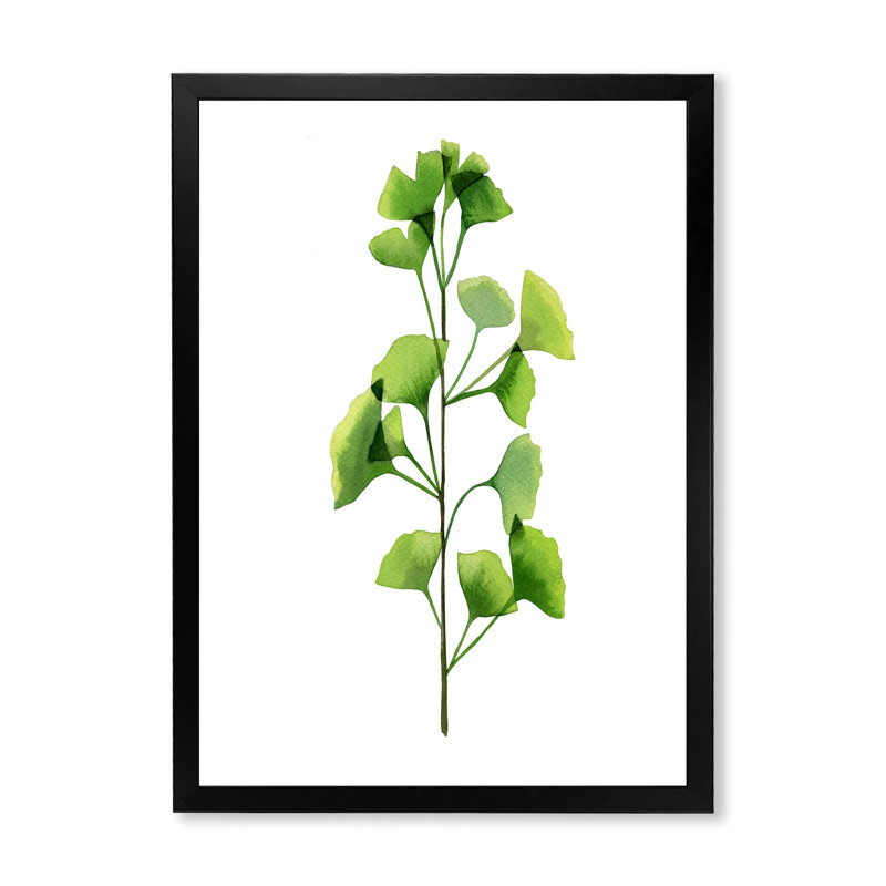 Field Plant Foliage - reproduction d'art sur toile, H 32 po x l 16 po x P 1 po, Cadre noir