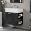 Meuble-lavabo mural avec lavabo et rangement en céramique-114216618