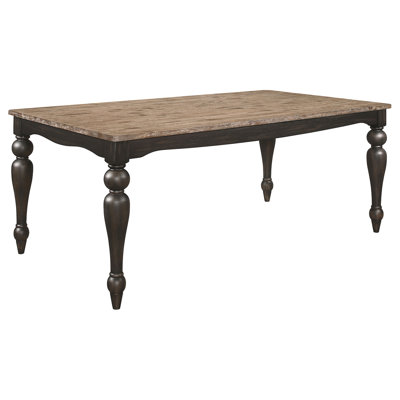Kavita Brushed Dining Table With Turned Leg