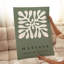 Abstrait vert sauge matisse abstraite, reproduction d'art bohémienne sans cadre-479346008