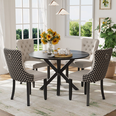 Ensemble de table et chaises de cuisine rondes pour 4