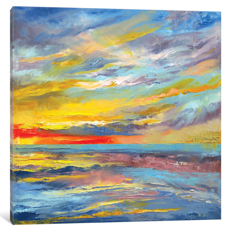 « abstract », reproduction d’art sur toile, H 18 po x l 18 po x P 1,5 po