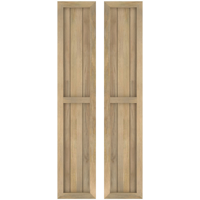 Deux volets à panneaux égaux Americano (par paire), 10 1/2", Sans finition, 47"