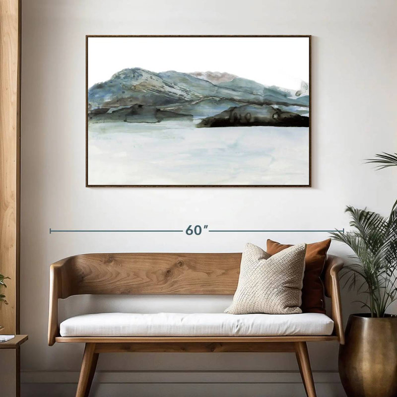 Island View, 46" X 31", Floating Frame Walnut