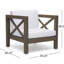 Fauteuil club élégant, style Mid-Century, bois, gris et eau vive - mode béret, chemisier-2082418045-2082418034