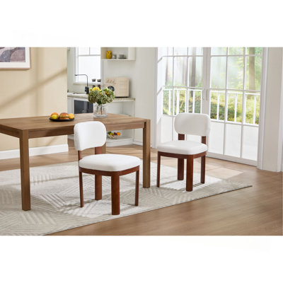 Wooden Dining Chairs,Fabric Upholstered Dining Room Chair Kitchen Chairs