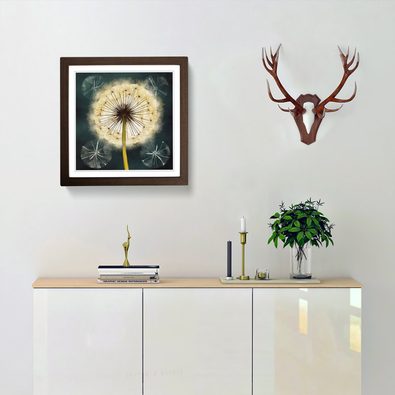Single Picture Frame Print on Wood, Walnut