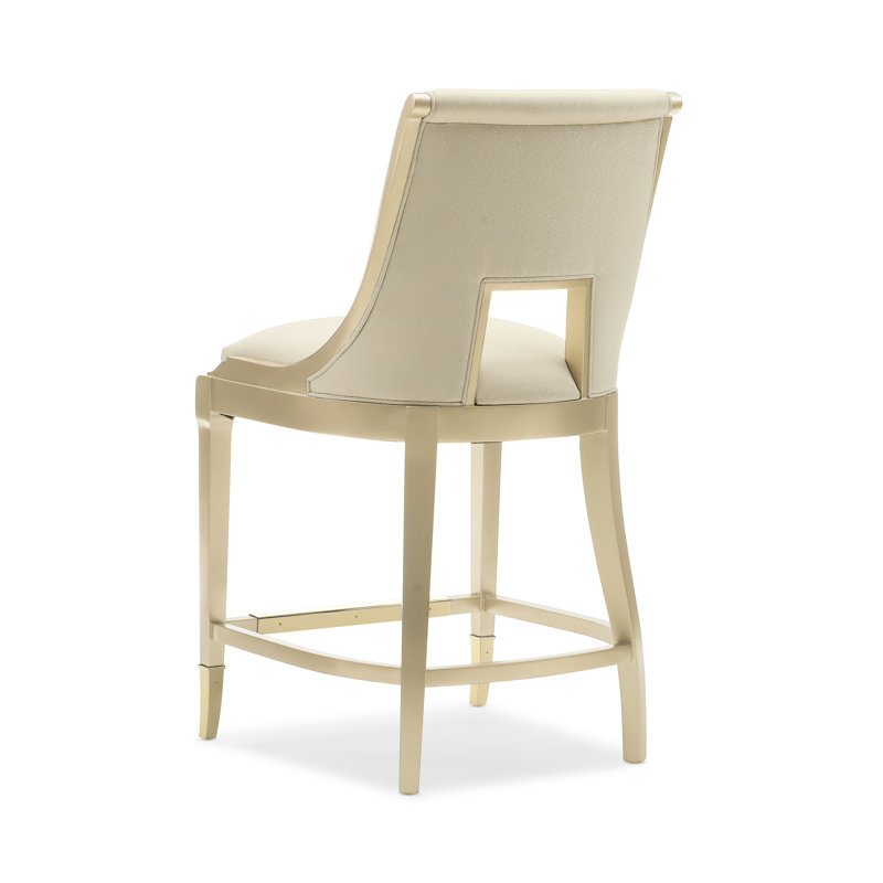Caracole Classic Upholstered Stool, Counter Stool (25.63" Seat Height)