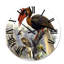 Oiseaux australiens d'époque rétro - horloge murale traditionnelle-60280199