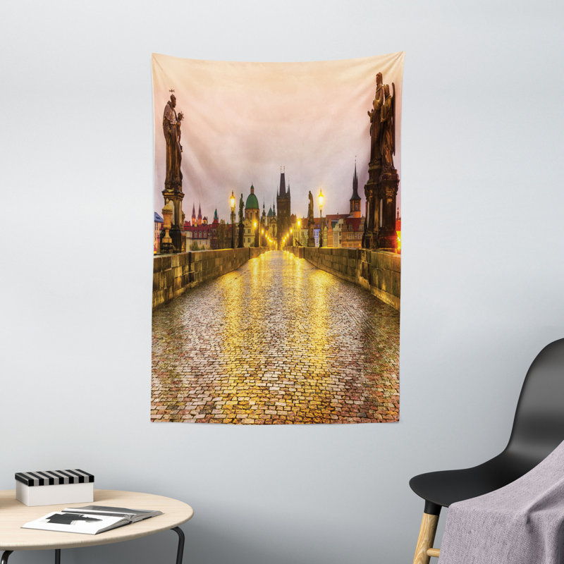 Polyester tapisserie pont Charles, H 60 po x l 40 po