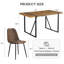 Ensemble de salle à manger 5 pièces rectangulaire moderne en bois avec base géométrique en métal et chaises rembourrées-1660502832-1660502847