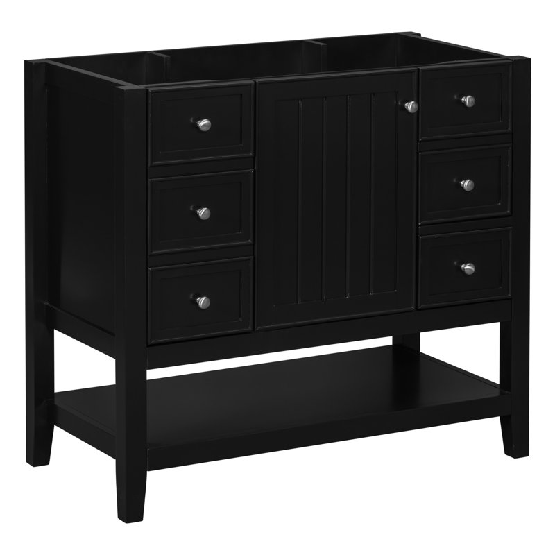 Base de meuble-lavabo moderne 36 po - 1 armoire et 3 tiroirs