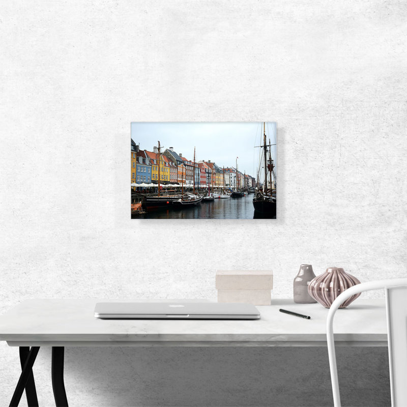 «Copenhagen Danemark Nyhavn District Docks», reproduction de photo sur toile tendue, H 12 po x l 18 po x P 0,75 po