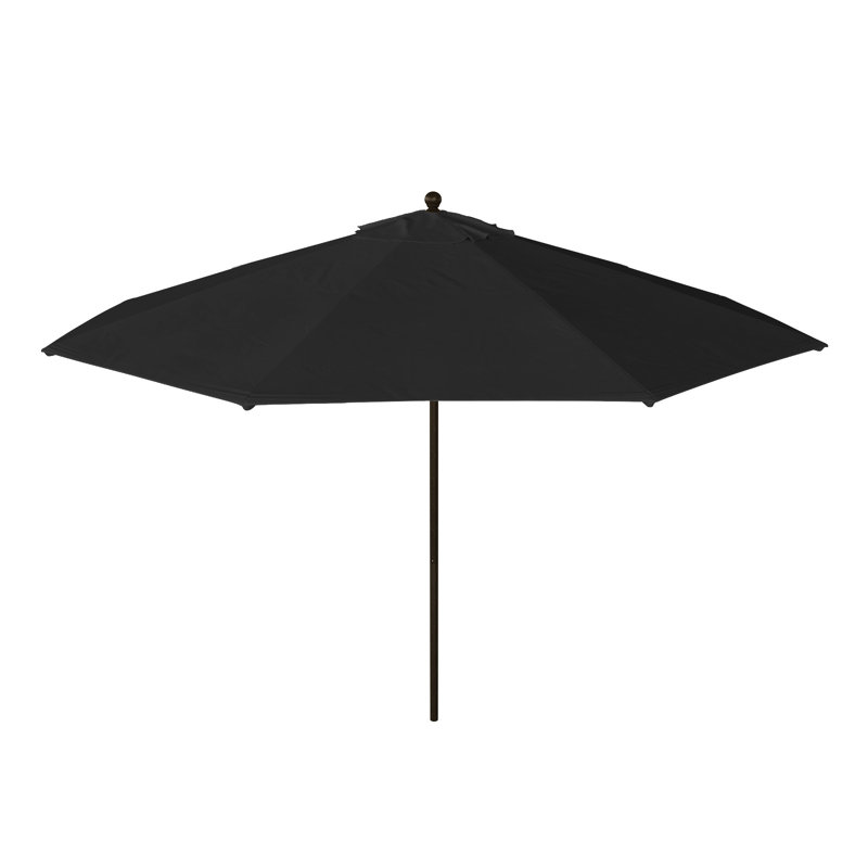 Parasol de patio blanc mat 11 pi., Noir