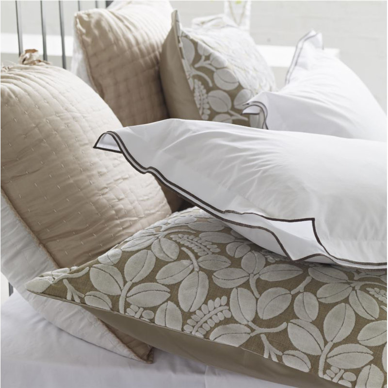 Chenevard  European Pillowcases, Espresso/Birch