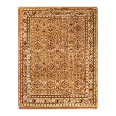Linett One-of-a-Kind 8' 1" x 10' 4" 2000s Rectangle Wool Area Rug in Yellow